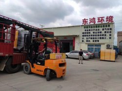 烈日炎炎，兩車東鴻環保設備發往福建